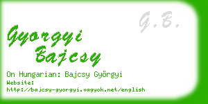 gyorgyi bajcsy business card